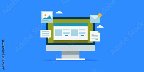 Content strategy, social media post and blog article creation, website advertising copy and email promotion digital message concept.