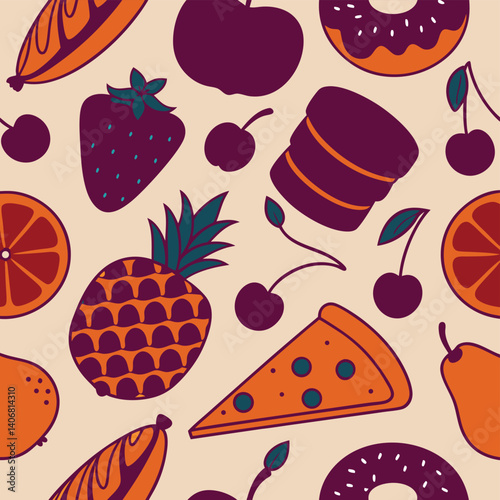 This pattern takes cues from food and merges them into a smooth, elegant, and highly versatile seamless texture.