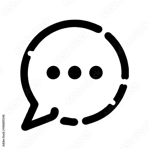 Chat bubble icon conveying communication and support  