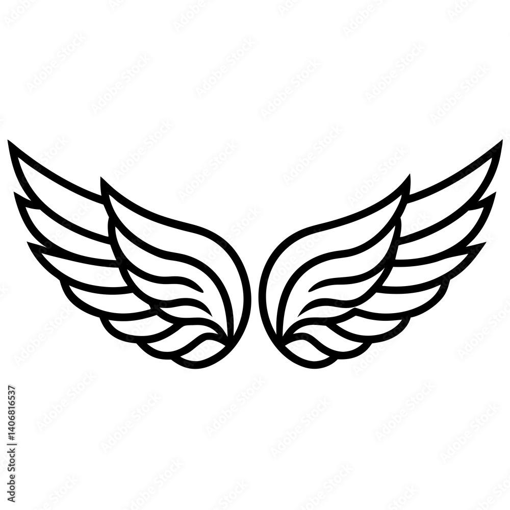 Obraz premium wings vector illustration