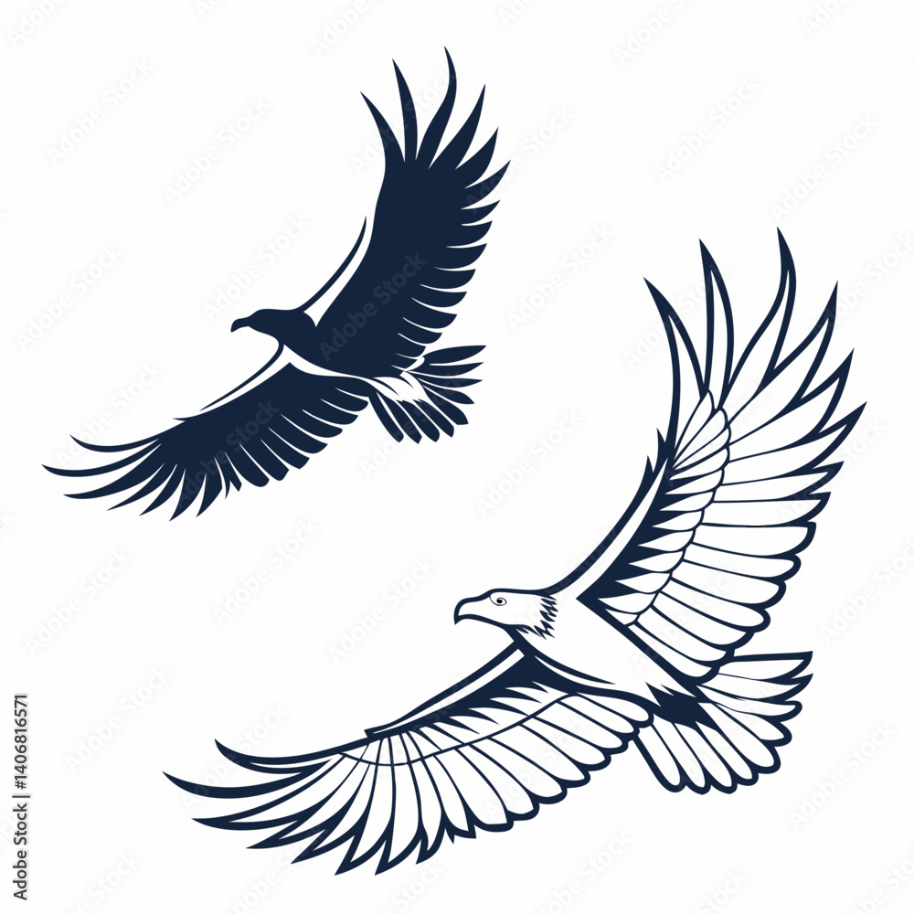 Obraz premium vector illustration of an eagle