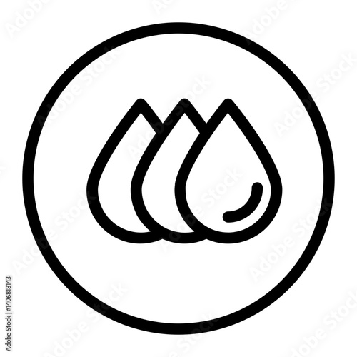 Water Drops Line icon