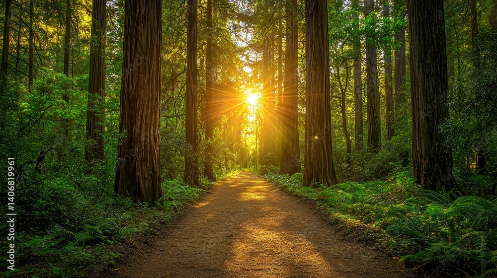 Obraz premium Quiet Clearing in the Enchanted Forest