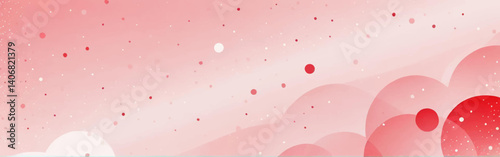 Pink-background-with-red-and-white-dots-of-various-sizes-and-faint-circular-shapes-in-the-lower-right-corner