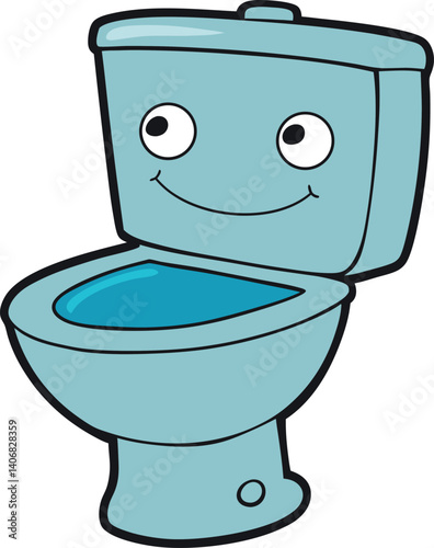 Toilet Line Art Illustration – Clean Vector Bathroom Fixture Design