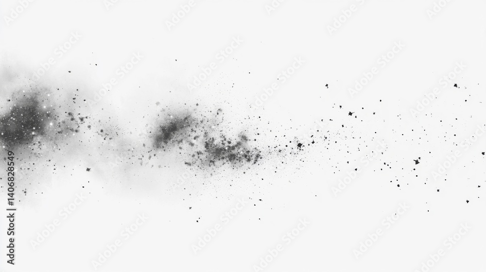 Obraz premium Abstract Black and White Particle Motion Background
