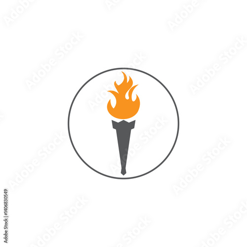 torch icon vector illustration template design