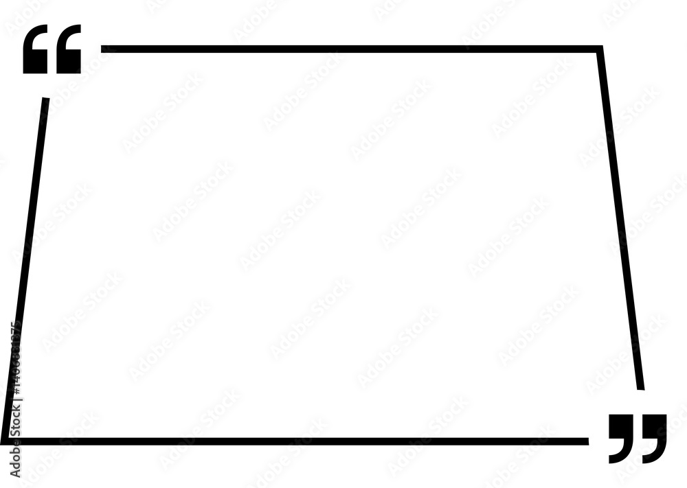 Quote box frame. Text quotes Quote box frame. Text quotes