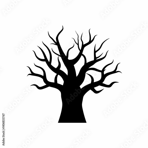 creative details Haunted Tree Icon Vector Illustration