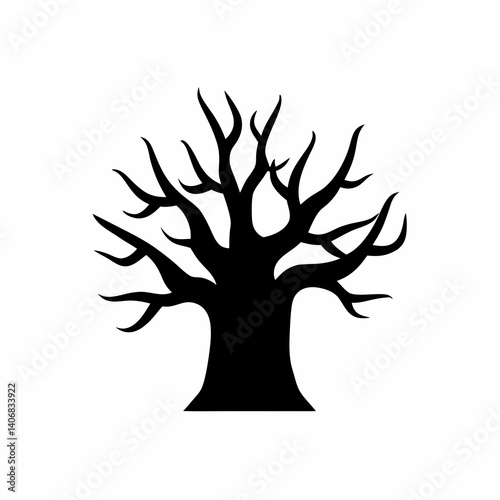 creative details Haunted Tree Icon Vector Illustration