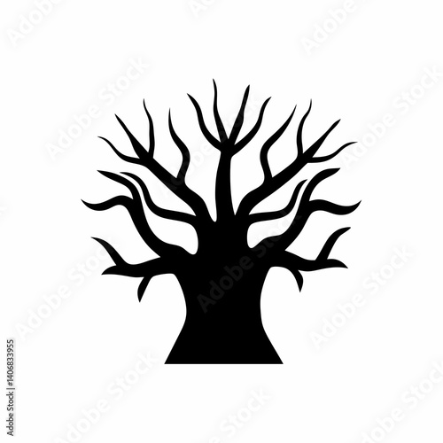 creative details Haunted Tree Icon Vector Illustration