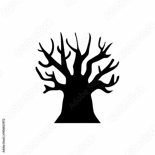 creative details Haunted Tree Icon Vector Illustration