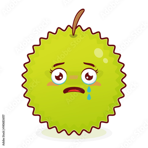 durian scared face cartoon cute