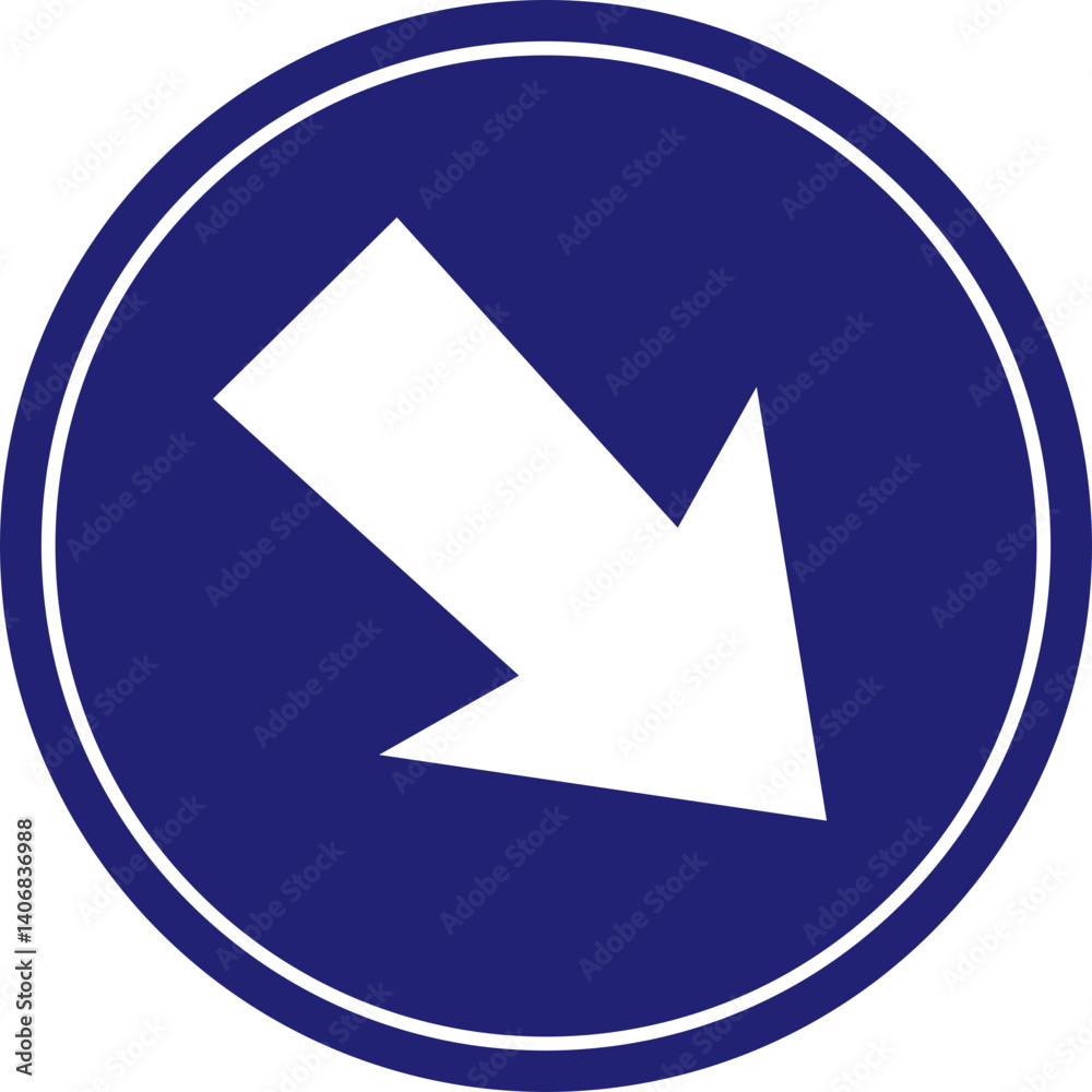 Traffic Signs and Rules 1 Directional arrow right down Traffic Signs and Rules 1 Directional arrow right down