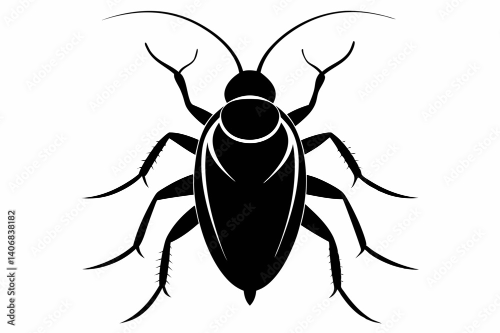 cockroach silhouette line art vector illustration cockroach silhouette line art vector illustration
