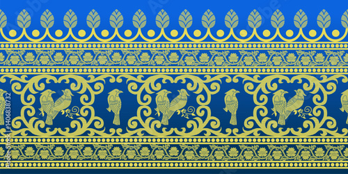 beautiful graphic saree design and this sari design is in Indian style which is for textile fashion industry and it can be used as wallpaper backdrop and website bg this style is originated in india 