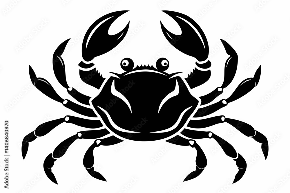 crab silhouette line art vector illustration crab silhouette line art vector illustration