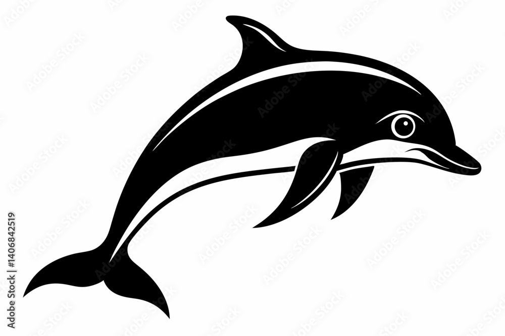 dolphin silhouette line art vector illustration dolphin silhouette line art vector illustration