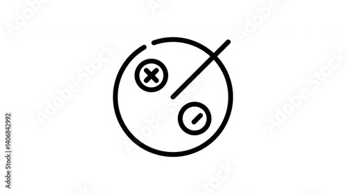 icon line motion graphic boolean