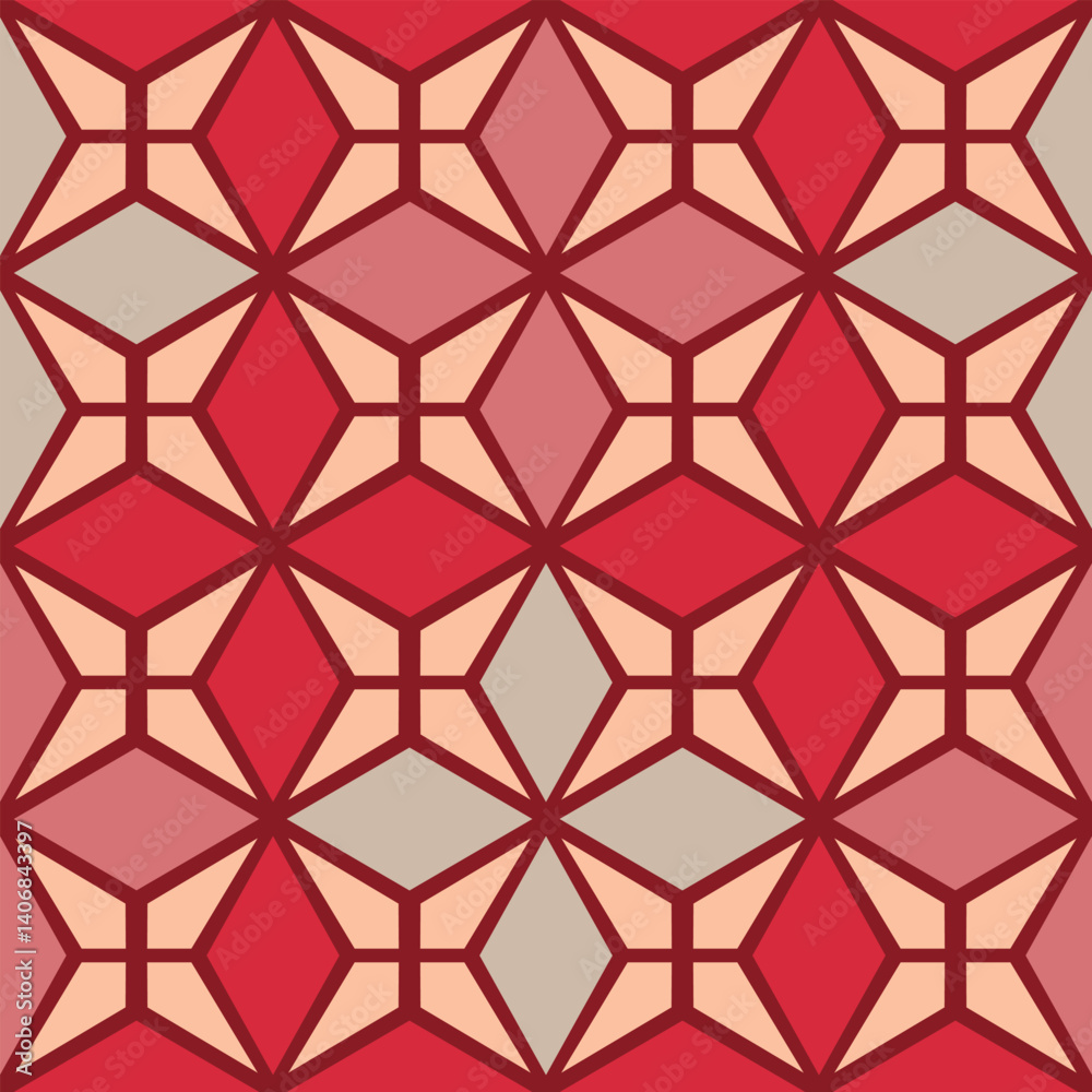 Fototapeta premium Austrian Sampler Pattern: Pink Floral Design (1901)