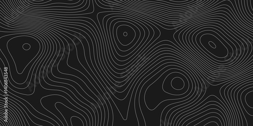 Vector grid map.Topographic contour map on white background.