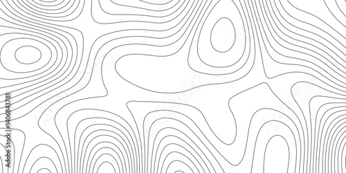 Vector grid map.Topographic contour map on white background.