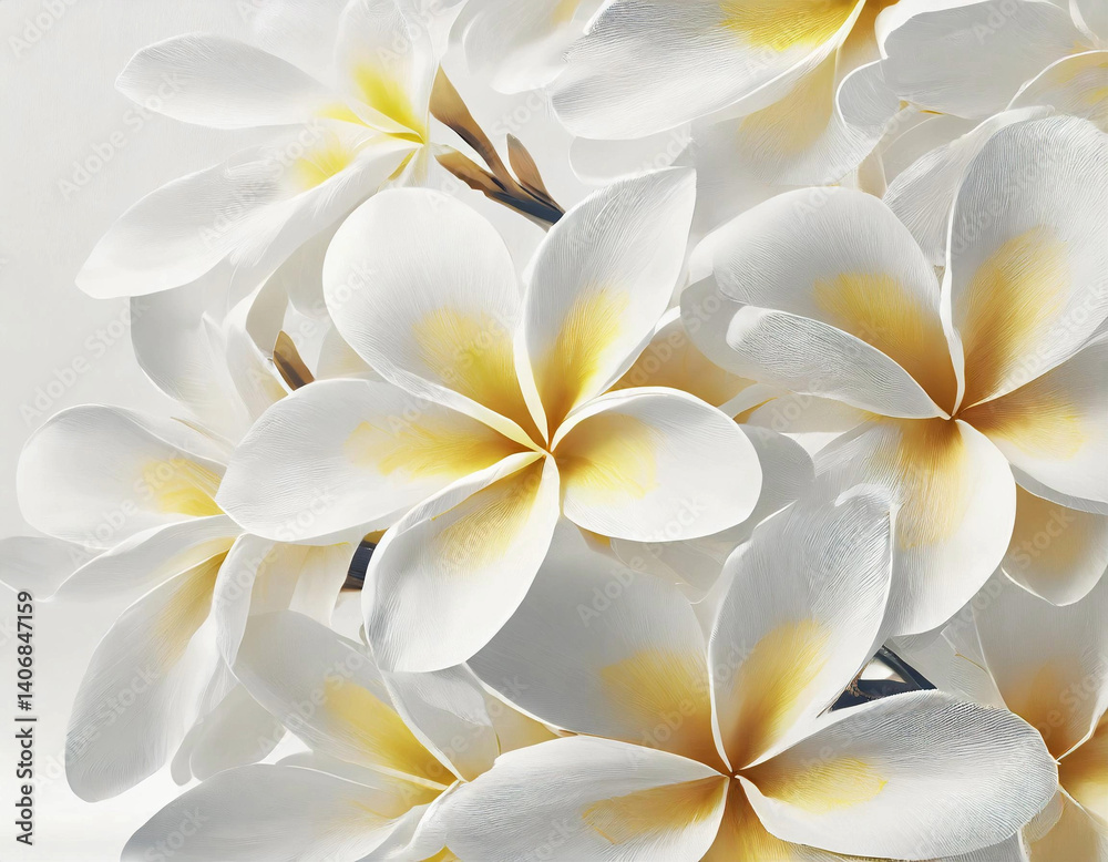 Fototapeta premium Beautiful Plumeria, Flower Background - 플루메리아, 러브하와이 꽃 배경