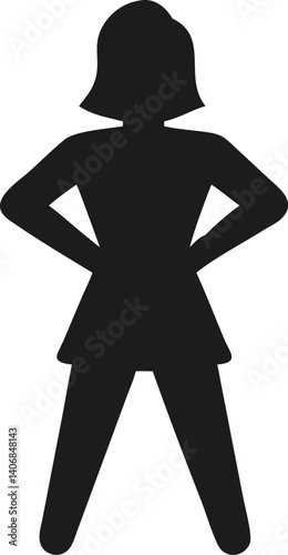 Successful Entrepreneur Woman Silhouette Vector Illustration, entrepreneur, woman, silhouette, successful, business