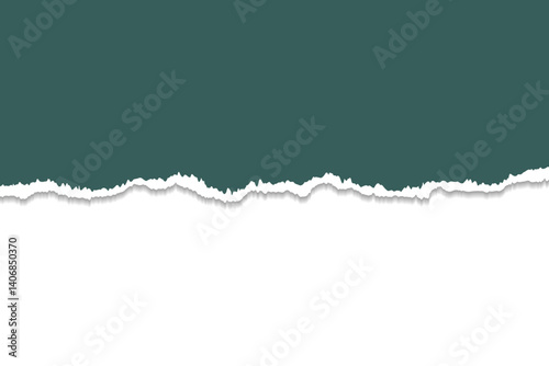 Realistic Ripped Teal Paper Edge on a Transparent Backdrop Texture Element