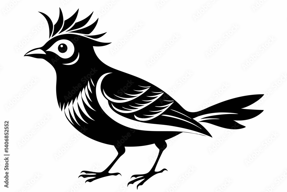 Fototapeta premium lark silhouette line art vector illustration