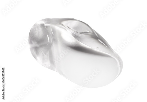 cosmetic smears cream gel texture on transparent background