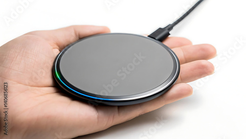 Wireless Charger in Hand Convenient Portable Qi Fast Charging Technology Device