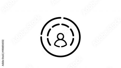 icon line motion graphic profile