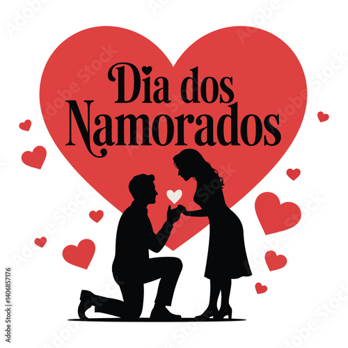 Dia dos Namorados Vector Design.
