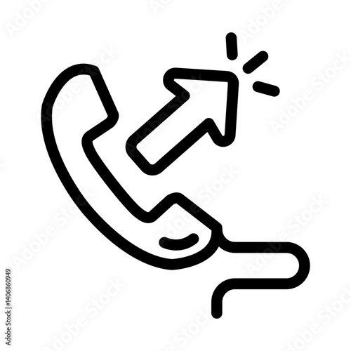 outgoing call outline style