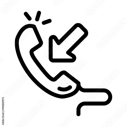 incoming call outline style