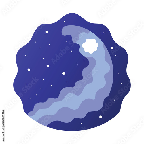 Milky way vector on white background 