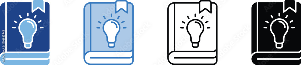 Learning icon set multiple style collection Learning icon set multiple style collection