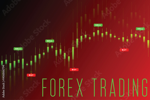 buy and sell trend forex trading stock market background