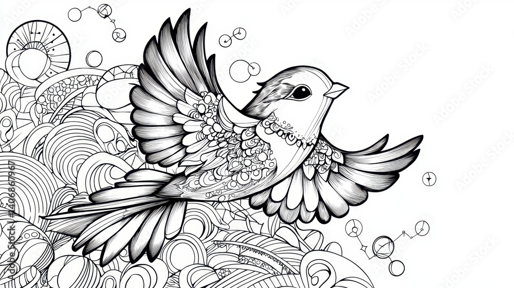Obraz premium Elegant Bird Illustration Design