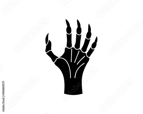 creative details Zombie Hand Icon Vector Illustration