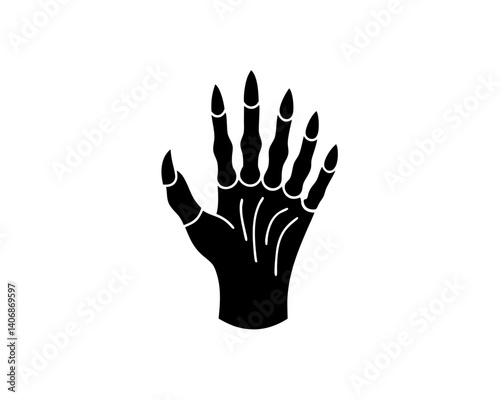 creative details Zombie Hand Icon Vector Illustration