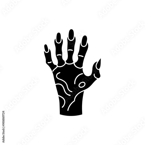 creative details Zombie Hand Icon Vector Illustration