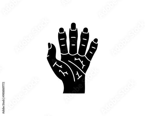 creative details Zombie Hand Icon Vector Illustration