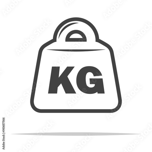 Kilogram weight outline icon transparent vector isolated
