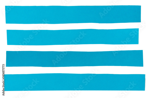 Free Download Isolated collection of cian matte paper stripes on white background - GFXLoad