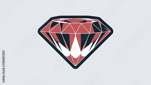 diamond on red background