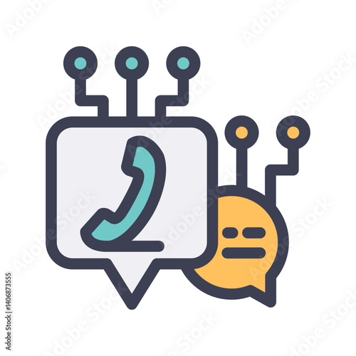 phone tree branch filled style