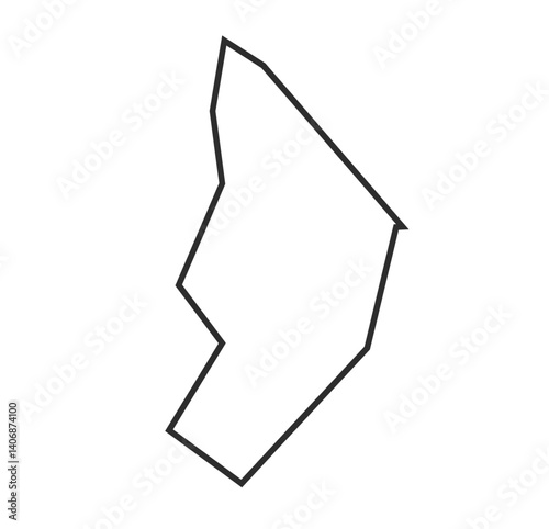 Mumbai District vector outline map illustration