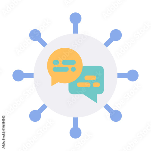 chat network flat style